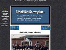 Tablet Screenshot of precisionformsinc.com